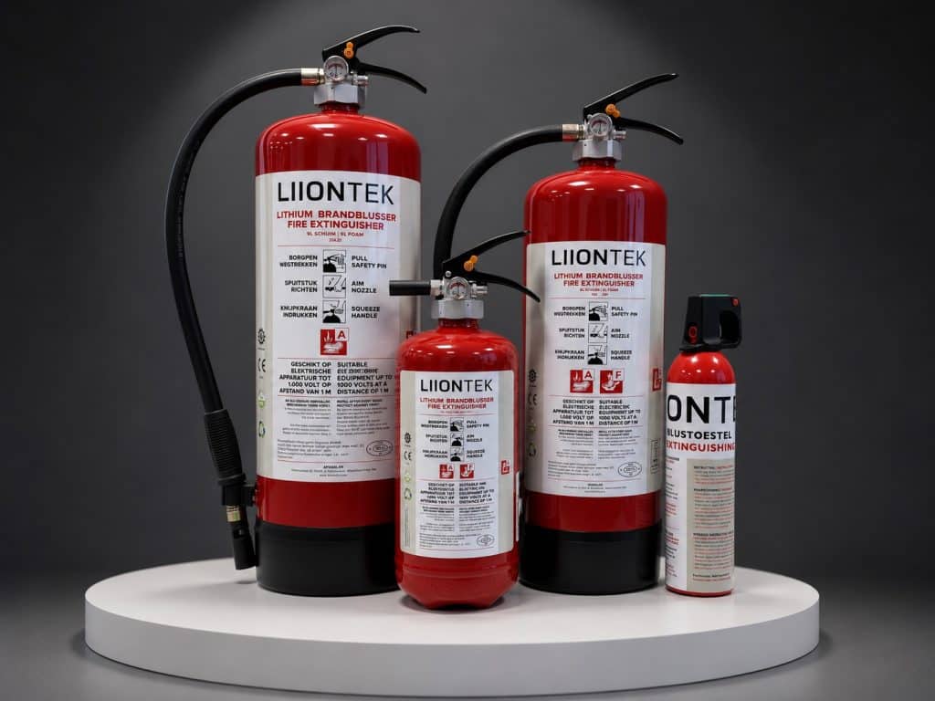 Liiontek Fire Extinguisher 9L, 6L, 2L, 750ml NTA 8133 PFAS-Free Lithium Best Tested World Record