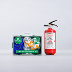 Liiontek 2-liter lithium fire extinguisher for home use, included with the LFIM emergency kit